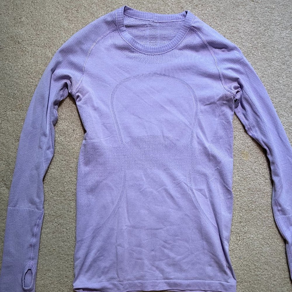 Lululemon Women's Long Sleeve Shirt Size Small Light Purple Color